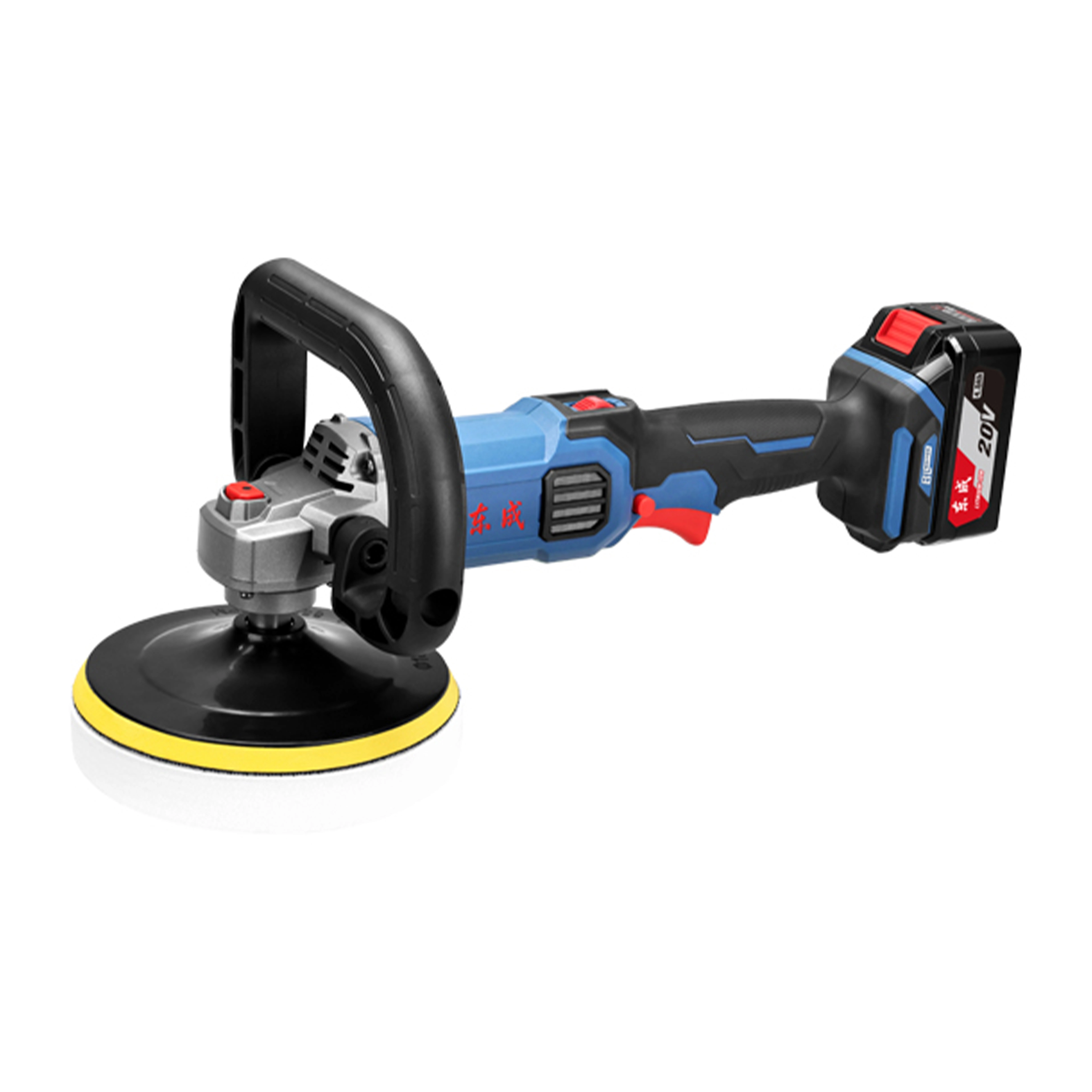 Polisseuse sans balais rechargeable 20 V (Dongcheng) DCSP02-180bm 20 V/4 Ah, deux batteries et un chargeur, 1 unité