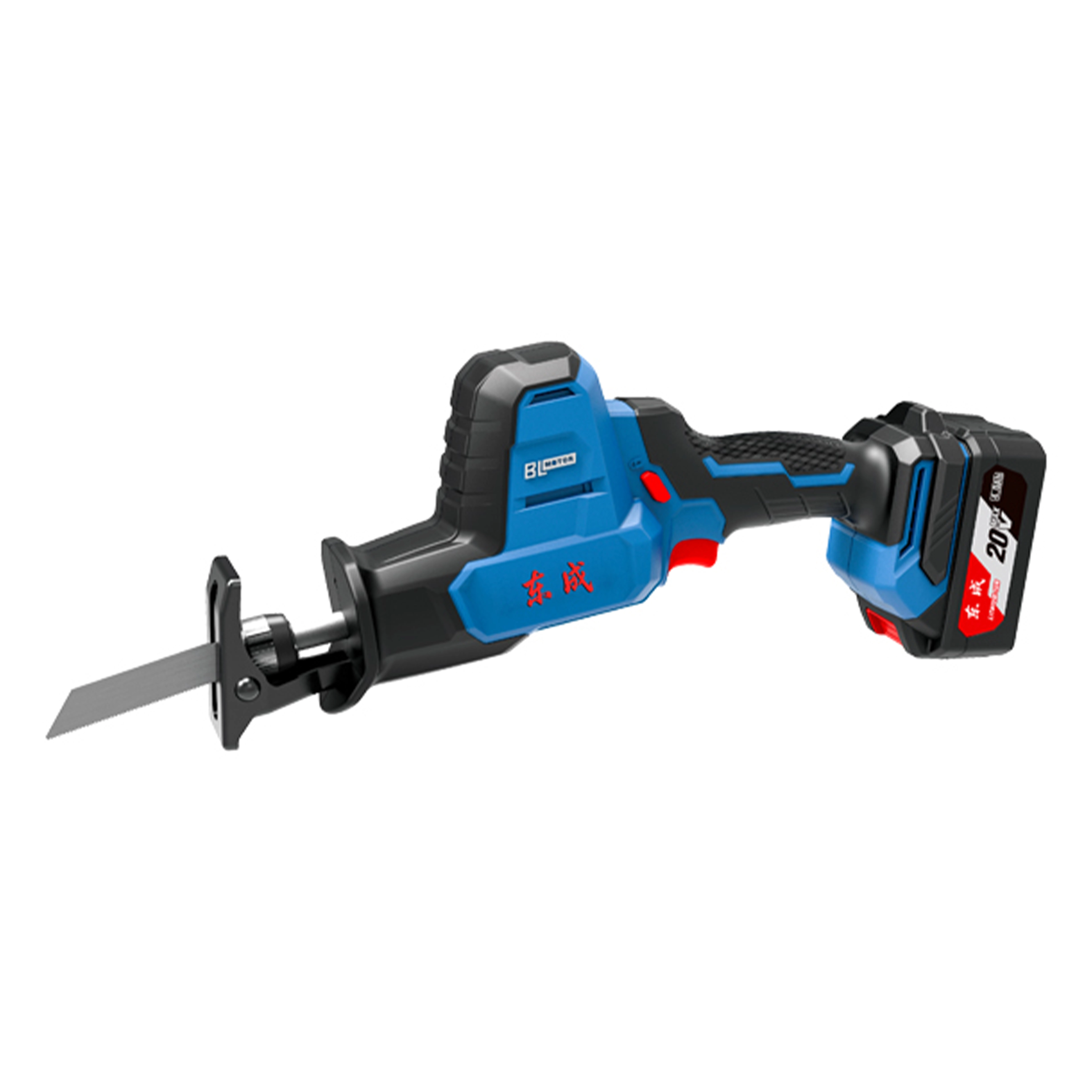 Scie alternative sans fil (Dongcheng) DCJF22E 20 V/4,0 Ah, deux batteries et un chargeur, 1 jeu
