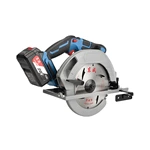 Scie circulaire sans balais rechargeable (Dongcheng) DCMY02-185B 20 V/4,0 Ah, deux batteries et un chargeur, 1 jeu